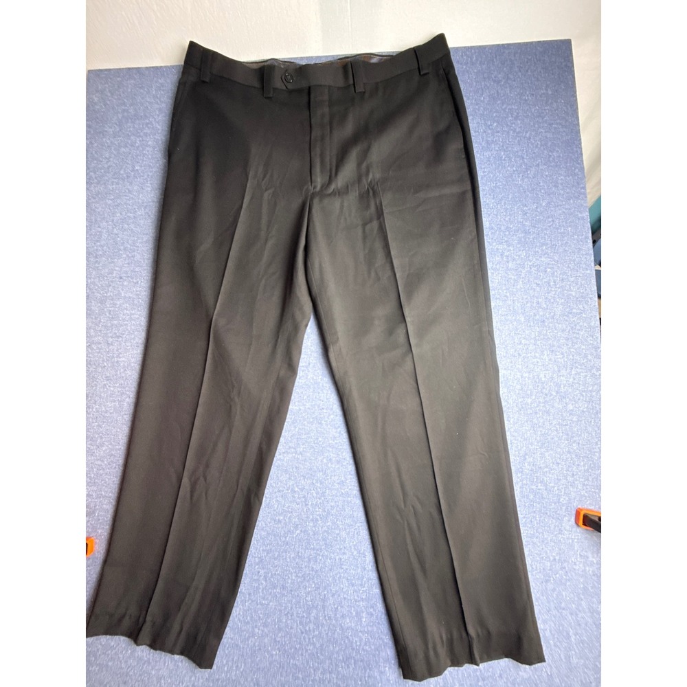 Lauren Ralph Lauren Mens Black Flat Front Dress Pants 38x32 Washable Trousers